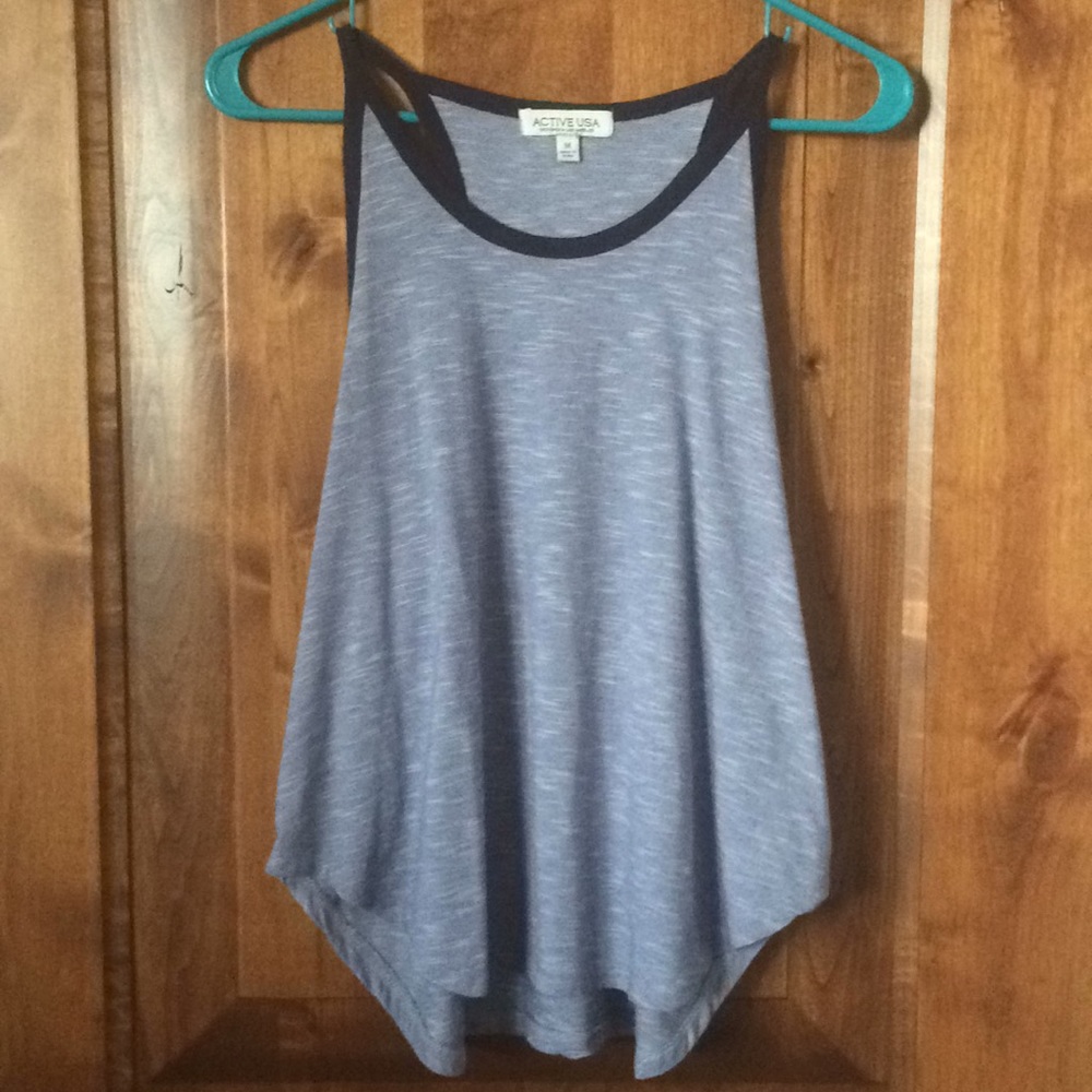 Blue tank.